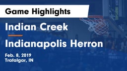 Indian Creek  vs Indianapolis Herron Game Highlights - Feb. 8, 2019