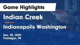Indian Creek  vs Indianapolis Washington Game Highlights - Jan. 28, 2020