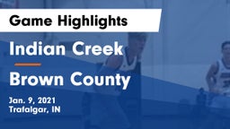 Indian Creek  vs Brown County  Game Highlights - Jan. 9, 2021