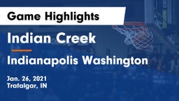 Indian Creek  vs Indianapolis Washington Game Highlights - Jan. 26, 2021