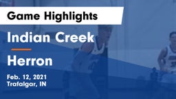 Indian Creek  vs Herron  Game Highlights - Feb. 12, 2021