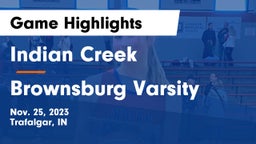 Indian Creek  vs Brownsburg Varsity Game Highlights - Nov. 25, 2023