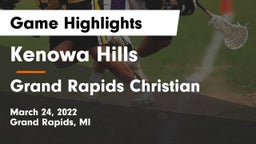 Kenowa Hills  vs Grand Rapids Christian  Game Highlights - March 24, 2022