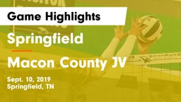 Springfield  vs Macon County JV Game Highlights - Sept. 10, 2019