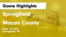 Springfield  vs Macon County Game Highlights - Sept. 10, 2019
