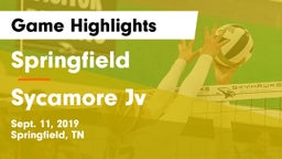 Springfield  vs Sycamore Jv Game Highlights - Sept. 11, 2019