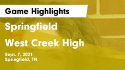 Springfield  vs West Creek High Game Highlights - Sept. 7, 2021