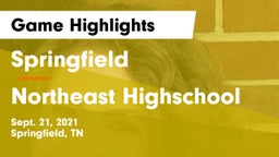 Springfield  vs Northeast Highschool Game Highlights - Sept. 21, 2021