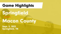 Springfield  vs Macon County  Game Highlights - Sept. 5, 2023