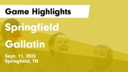 Springfield  vs Gallatin  Game Highlights - Sept. 11, 2023