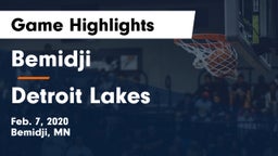 Bemidji  vs Detroit Lakes  Game Highlights - Feb. 7, 2020