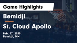 Bemidji  vs St. Cloud Apollo  Game Highlights - Feb. 27, 2020