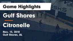 Gulf Shores  vs Citronelle  Game Highlights - Nov. 13, 2018