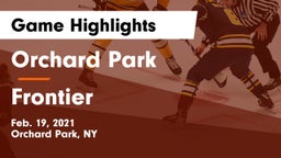 Orchard Park  vs Frontier  Game Highlights - Feb. 19, 2021