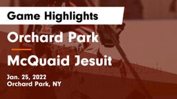 Orchard Park  vs McQuaid Jesuit  Game Highlights - Jan. 25, 2022