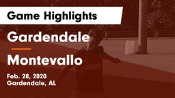 Gardendale  vs Montevallo  Game Highlights - Feb. 28, 2020