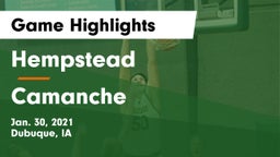 Hempstead  vs Camanche  Game Highlights - Jan. 30, 2021