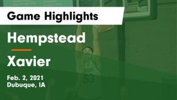 Hempstead  vs Xavier  Game Highlights - Feb. 2, 2021