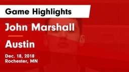 John Marshall  vs Austin  Game Highlights - Dec. 18, 2018