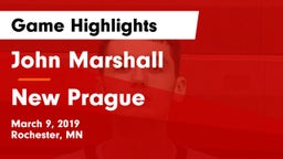 John Marshall  vs New Prague  Game Highlights - March 9, 2019