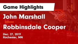 John Marshall  vs Robbinsdale Cooper  Game Highlights - Dec. 27, 2019