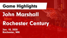 John Marshall  vs Rochester Century  Game Highlights - Jan. 10, 2020