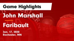 John Marshall  vs Faribault  Game Highlights - Jan. 17, 2020