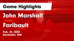 John Marshall  vs Faribault  Game Highlights - Feb. 24, 2020