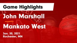 John Marshall  vs Mankato West  Game Highlights - Jan. 30, 2021