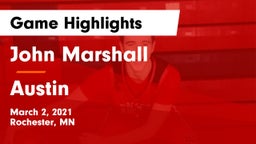 John Marshall  vs Austin  Game Highlights - March 2, 2021