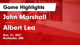 John Marshall  vs Albert Lea  Game Highlights - Dec. 21, 2021