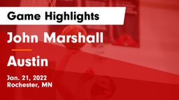 John Marshall  vs Austin  Game Highlights - Jan. 21, 2022
