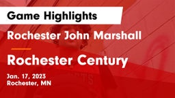 Rochester John Marshall  vs Rochester Century  Game Highlights - Jan. 17, 2023