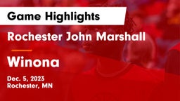 Rochester John Marshall  vs Winona  Game Highlights - Dec. 5, 2023