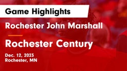 Rochester John Marshall  vs Rochester Century  Game Highlights - Dec. 12, 2023