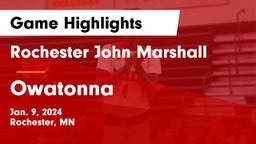 Rochester John Marshall  vs Owatonna  Game Highlights - Jan. 9, 2024