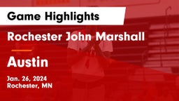 Rochester John Marshall  vs Austin  Game Highlights - Jan. 26, 2024