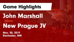 John Marshall  vs New Prague JV Game Highlights - Nov. 30, 2019