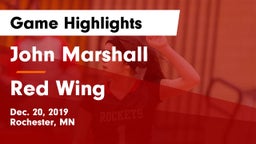 John Marshall  vs Red Wing  Game Highlights - Dec. 20, 2019