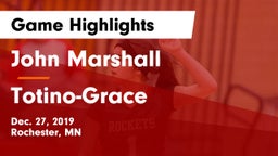 John Marshall  vs Totino-Grace  Game Highlights - Dec. 27, 2019