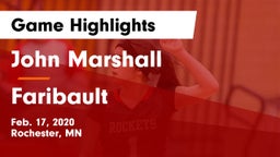 John Marshall  vs Faribault  Game Highlights - Feb. 17, 2020