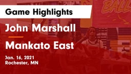 John Marshall  vs Mankato East  Game Highlights - Jan. 16, 2021