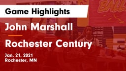 John Marshall  vs Rochester Century  Game Highlights - Jan. 21, 2021