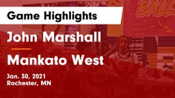 John Marshall  vs Mankato West  Game Highlights - Jan. 30, 2021