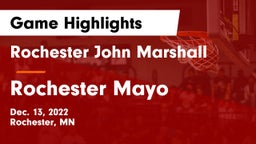 Rochester John Marshall  vs Rochester Mayo  Game Highlights - Dec. 13, 2022