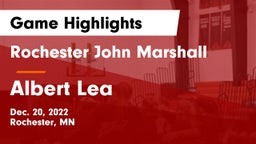 Rochester John Marshall  vs Albert Lea  Game Highlights - Dec. 20, 2022