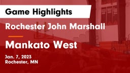 Rochester John Marshall  vs Mankato West  Game Highlights - Jan. 7, 2023