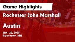 Rochester John Marshall  vs Austin  Game Highlights - Jan. 20, 2023