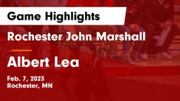 Rochester John Marshall  vs Albert Lea  Game Highlights - Feb. 7, 2023