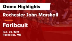 Rochester John Marshall  vs Faribault  Game Highlights - Feb. 20, 2024